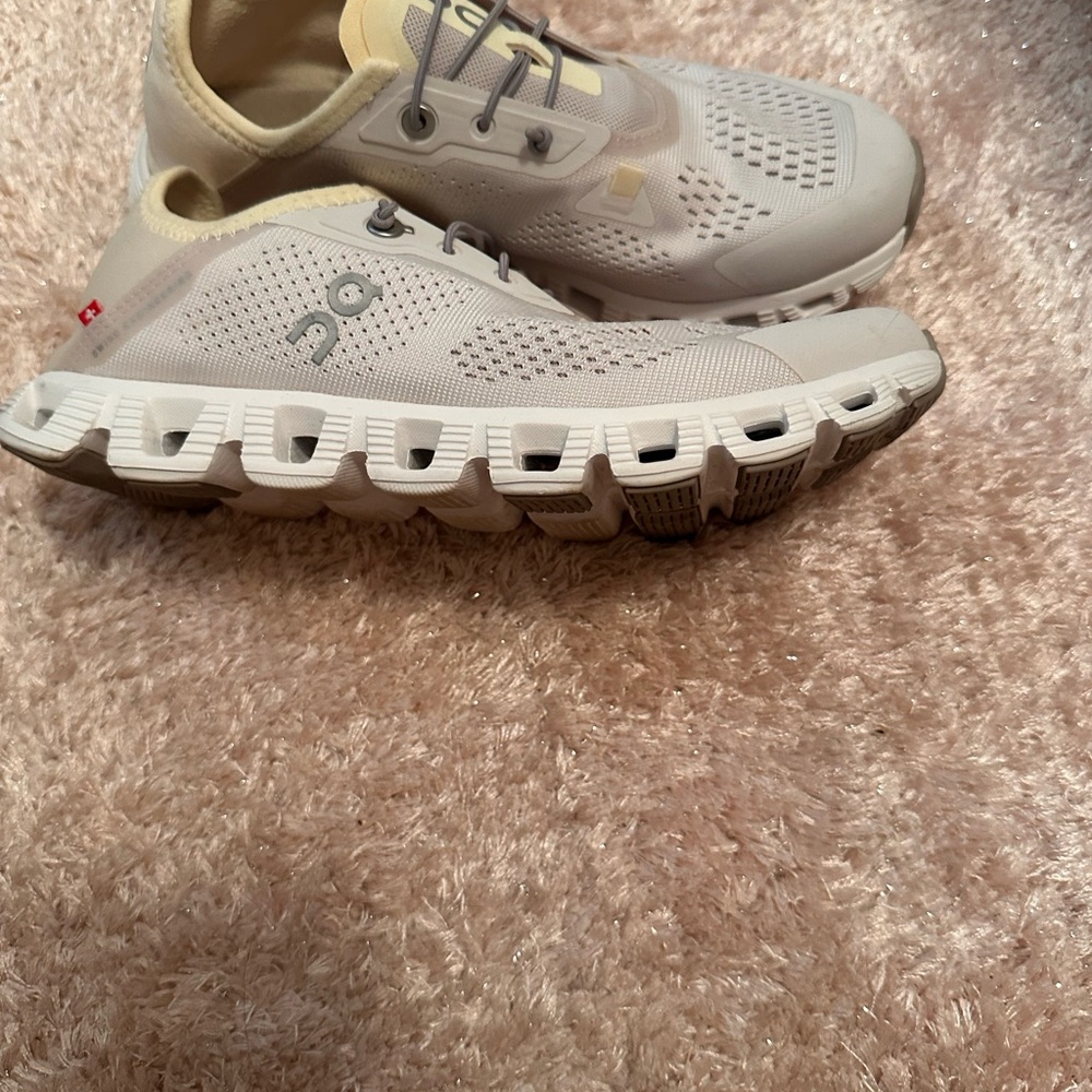 On Running Light Beige Athletic Shoes